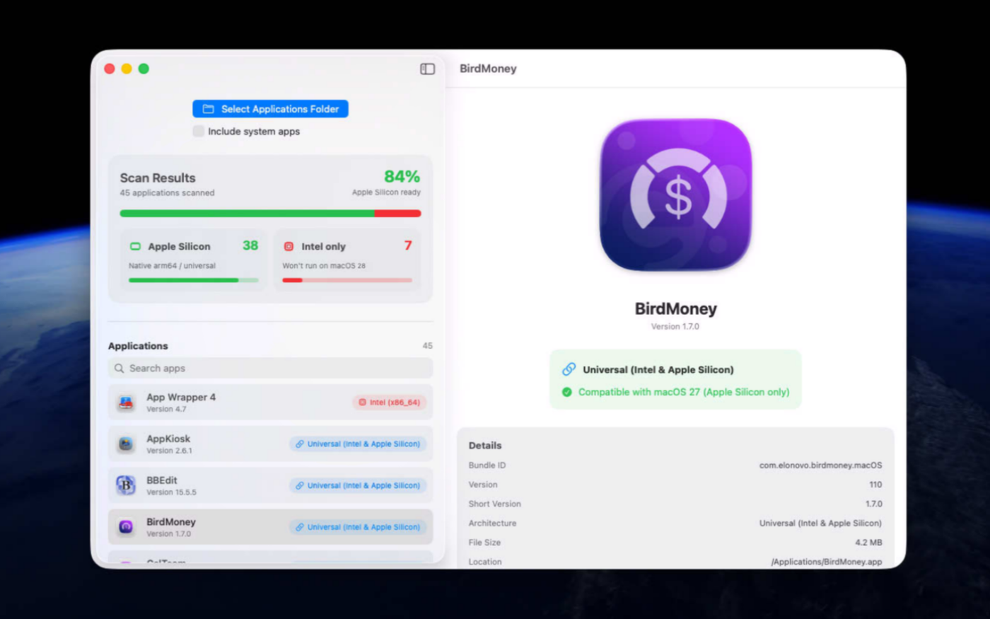 CheckApps interface