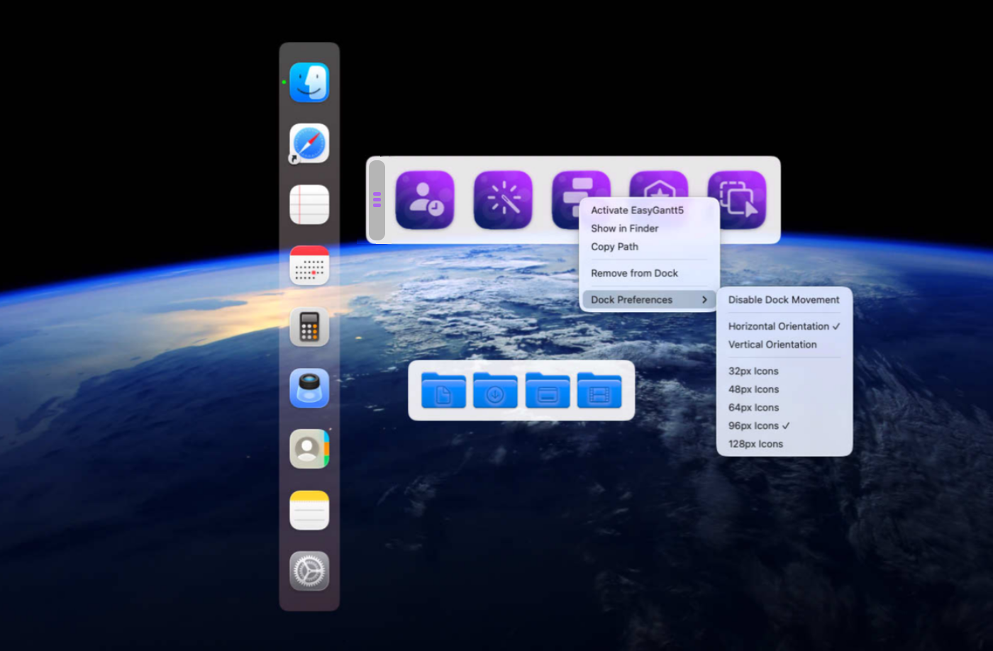 MaxiDock interface