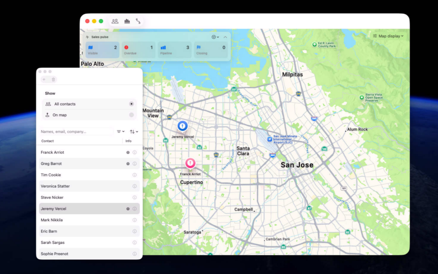 MapDesk interface
